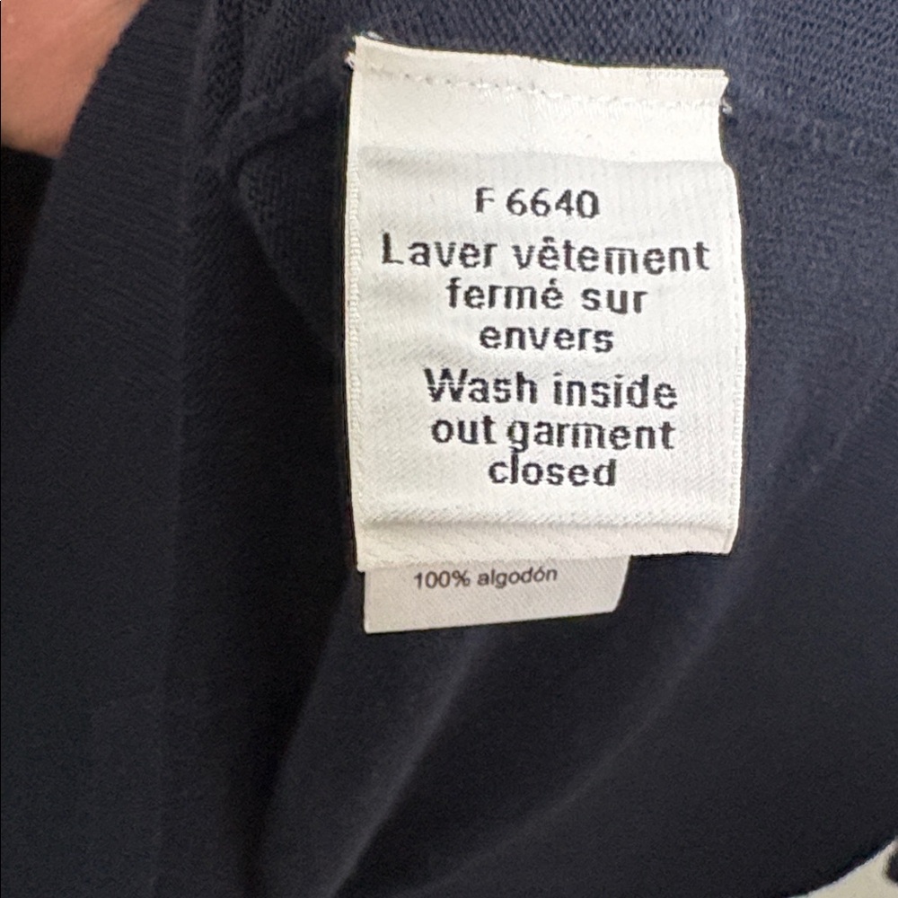 Lacoste Navy V-Neck Long Sleeve Sweater - Picture 7 of 9